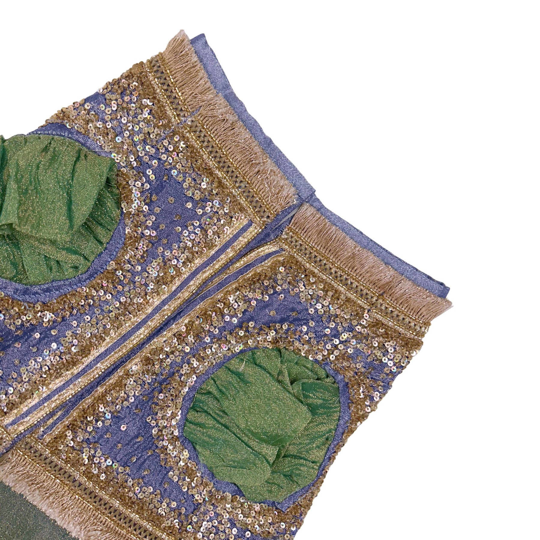 TISSUE COLOUR BLOCK BUTTERFLY HAND EMBROIDERED LEHENGA FOR DOGS AND CATS