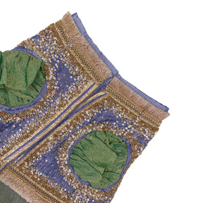 TISSUE COLOUR BLOCK BUTTERFLY HAND EMBROIDERED LEHENGA FOR DOGS AND CATS