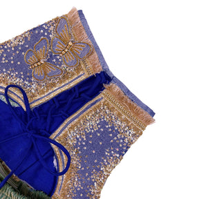 TISSUE COLOUR BLOCK BUTTERFLY HAND EMBROIDERED LEHENGA FOR DOGS AND CATS