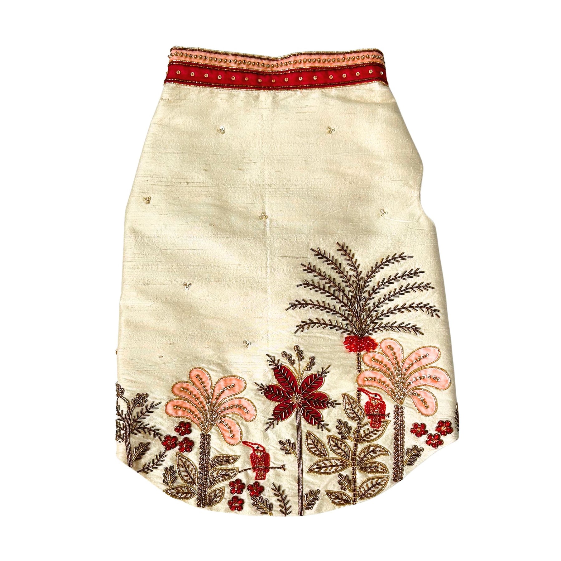 IVORY PALM HAND EMBROIDERED SHERWANI FOR DOGS AND CATS