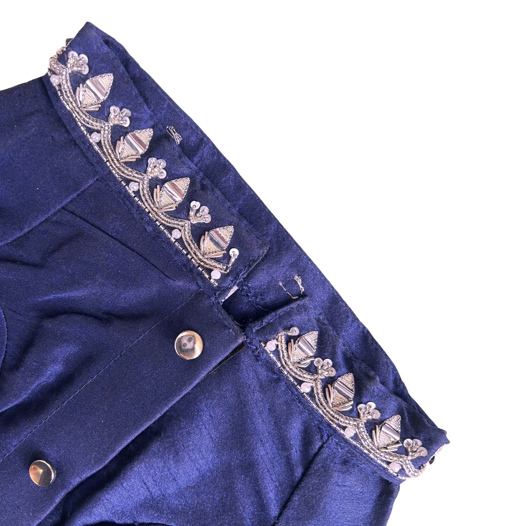 BLUE BANDHANI SILVER EMBELLISHED SHERWANI FOR DOG AND CATS