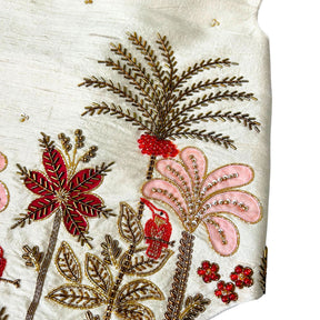 IVORY PALM HAND EMBROIDERED SHERWANI FOR DOGS AND CATS