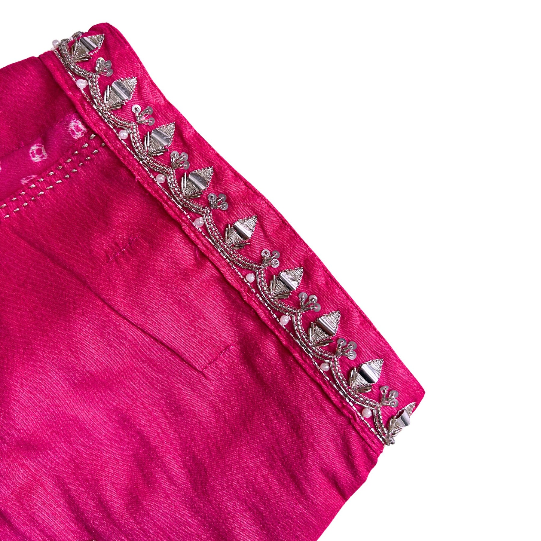 PINK BANDHANI SILVER EMBELLISHED SHERWANI DOGS AND CATS