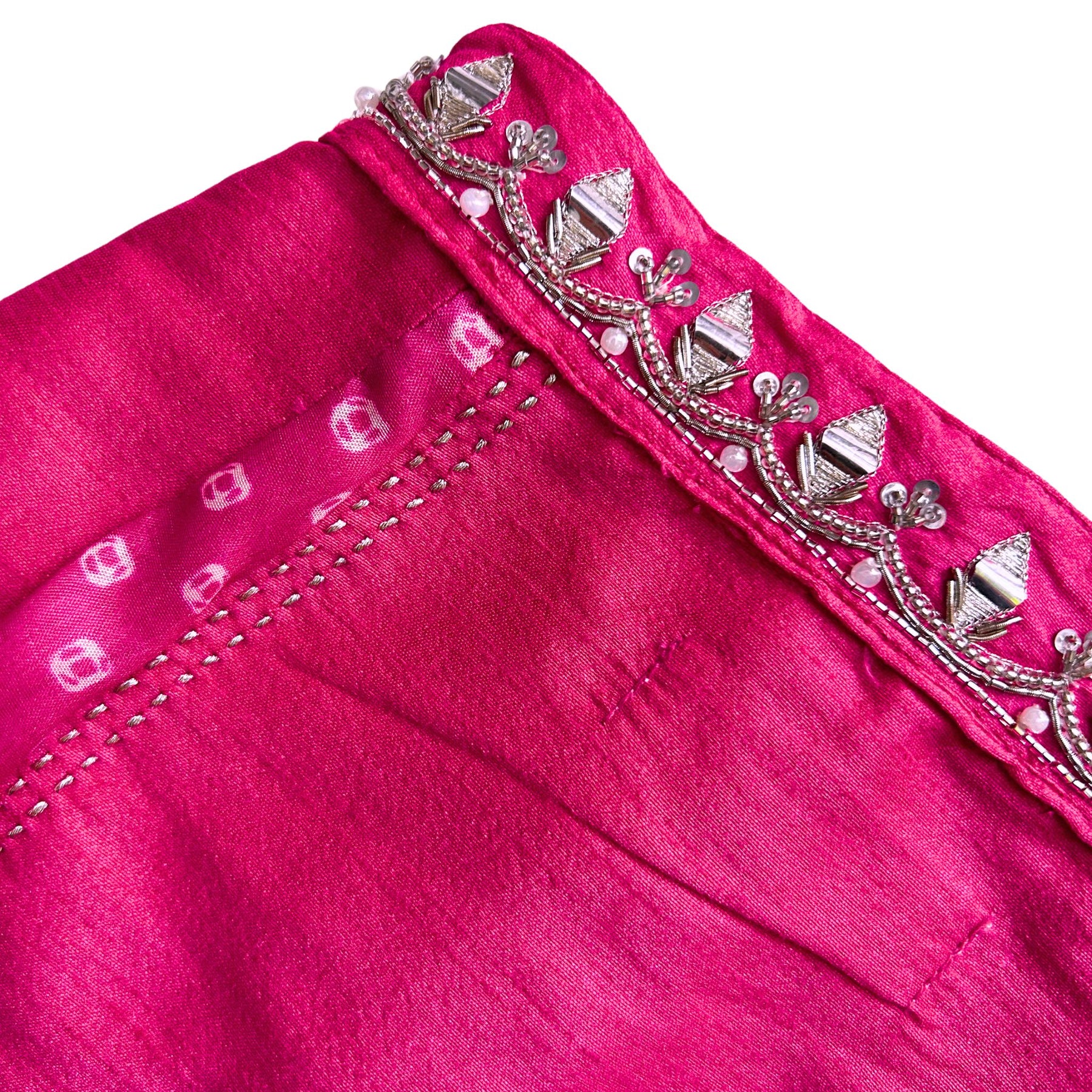 PINK BANDHANI SILVER EMBELLISHED SHERWANI DOGS AND CATS