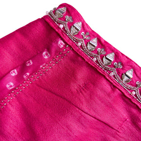 PINK BANDHANI SILVER EMBELLISHED SHERWANI DOGS AND CATS