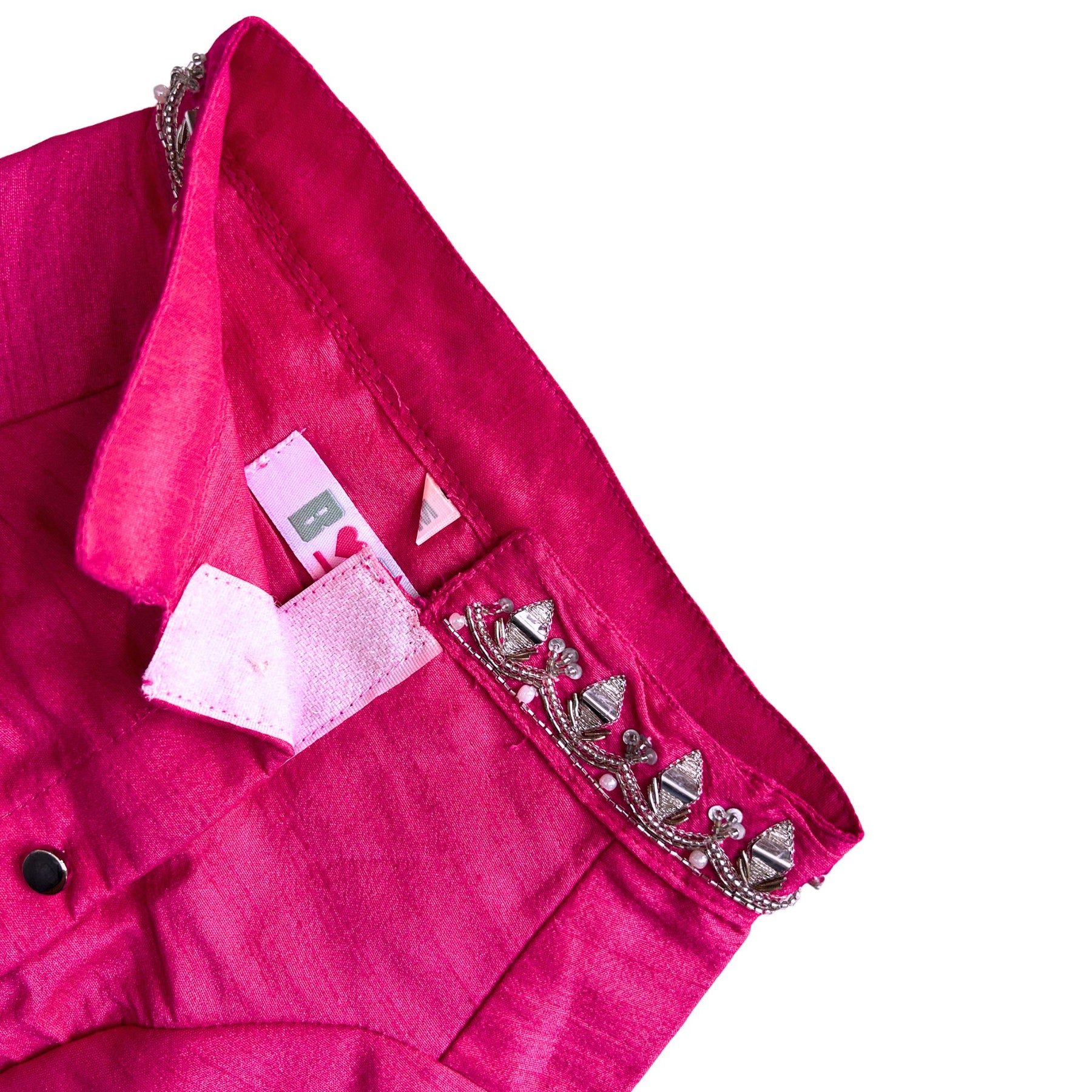 PINK BANDHANI SILVER EMBELLISHED SHERWANI DOGS AND CATS