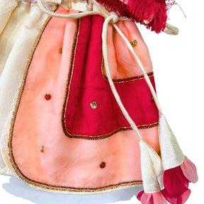 IVORY PALM HAND EMBROIDERED LEHENGA FOR DOGS AND CATS