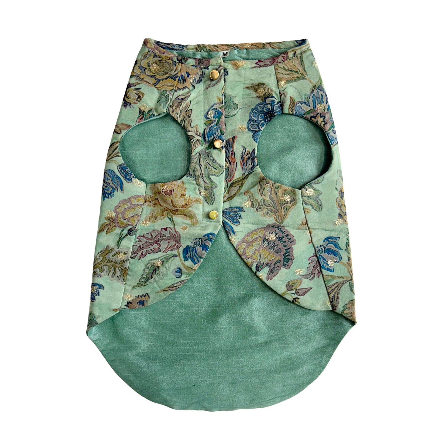 AQUA GREEN FLORAL TASSELS SHERWANI FOR DOGS AND CATS