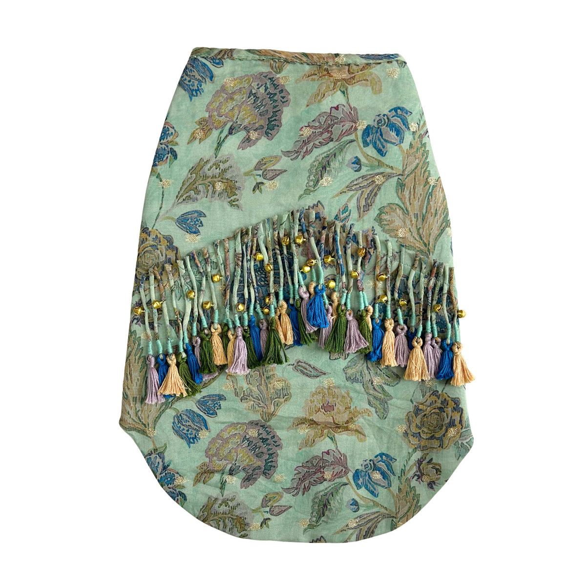 AQUA GREEN FLORAL TASSELS SHERWANI FOR DOGS AND CATS