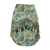 AQUA GREEN FLORAL TASSELS SHERWANI FOR DOGS AND CATS