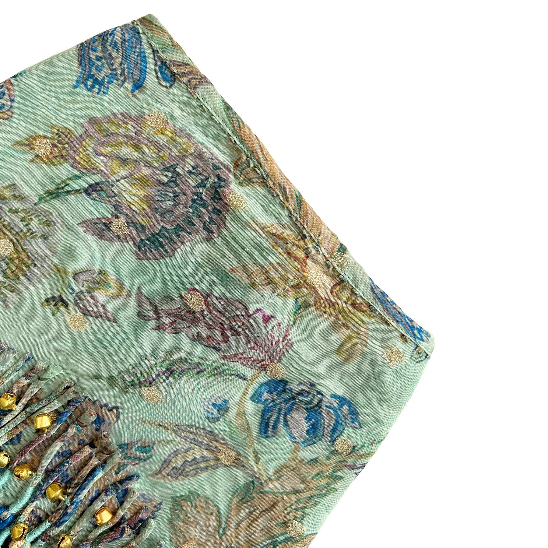 AQUA GREEN FLORAL TASSELS SHERWANI FOR DOGS AND CATS