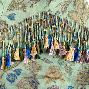 AQUA GREEN FLORAL TASSELS SHERWANI FOR DOGS AND CATS