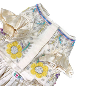 COLOURFUL BLOOM APPLIQUE HAND EMBROIDERED LEHENGA FOR DOGS AND CATS