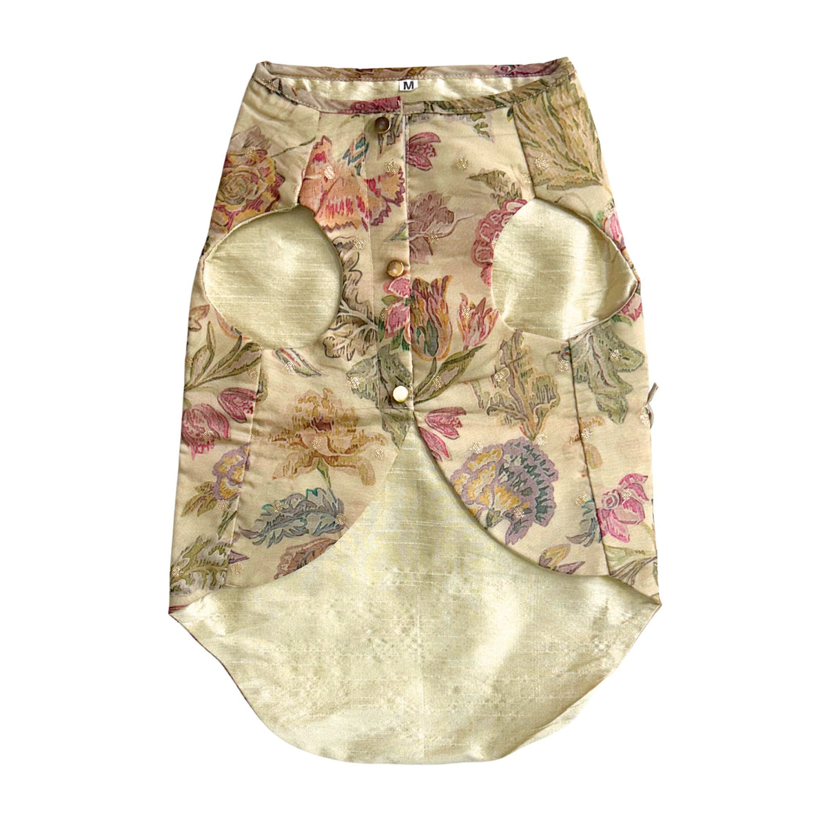 BEIGE FLORAL TASSELS SHERWANI FOR DOGS AND CATS