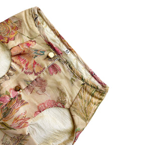 BEIGE FLORAL TASSELS SHERWANI FOR DOGS AND CATS