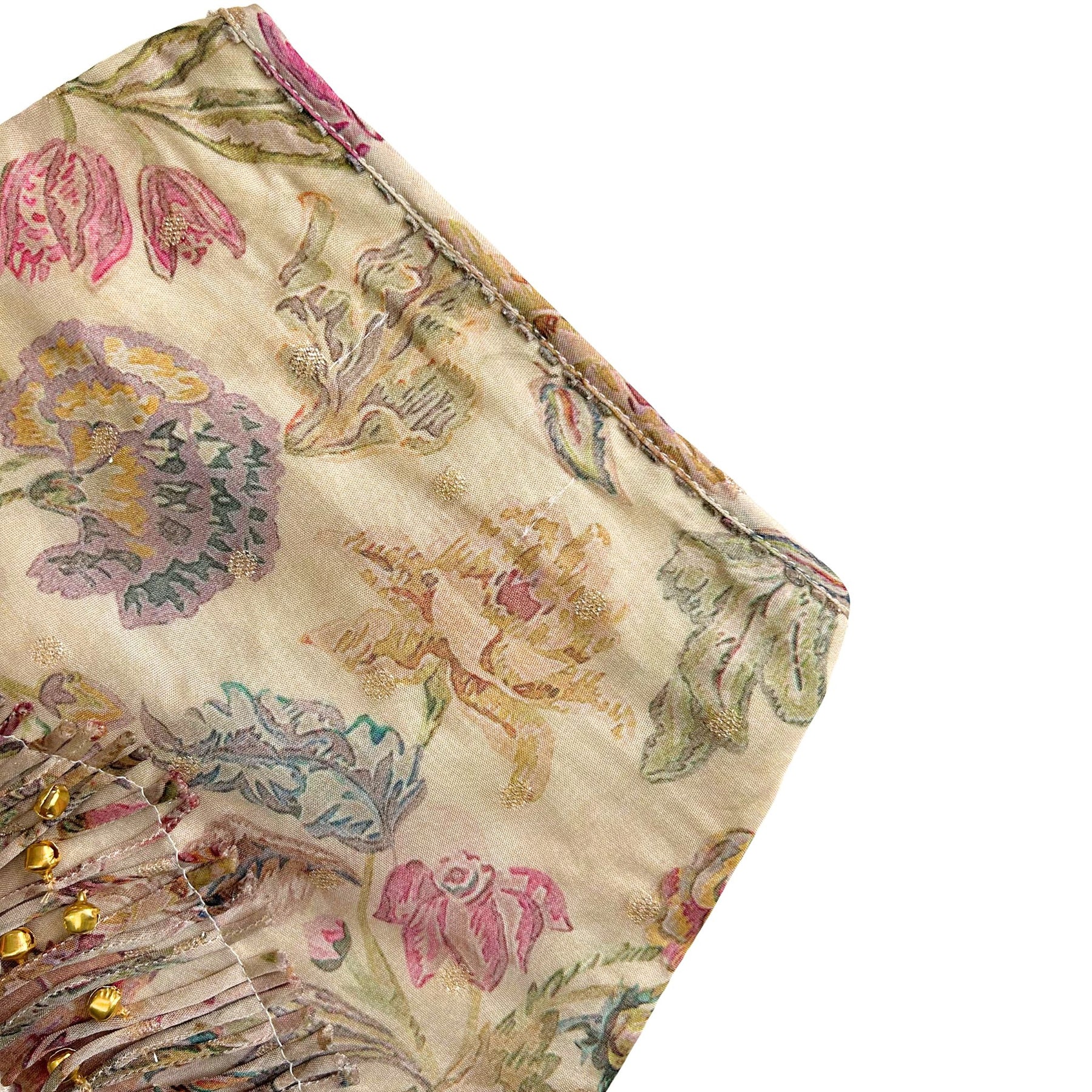 BEIGE FLORAL TASSELS SHERWANI FOR DOGS AND CATS