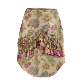 BEIGE FLORAL TASSELS SHERWANI FOR DOGS AND CATS