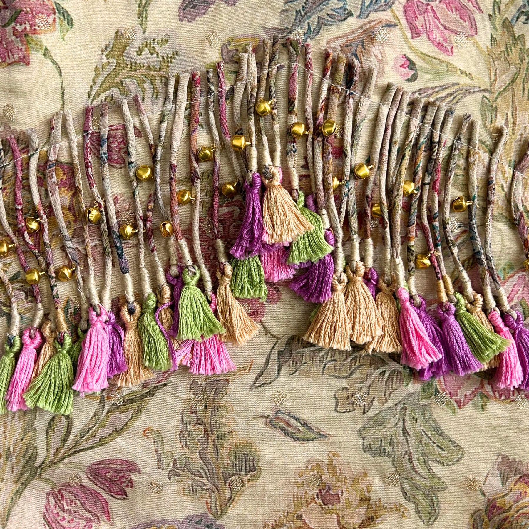 BEIGE FLORAL TASSELS SHERWANI FOR DOGS AND CATS