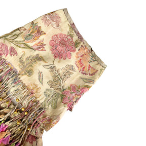 BEIGE FLORAL TASSELS LEHENGA FOR DOGS AND CATS