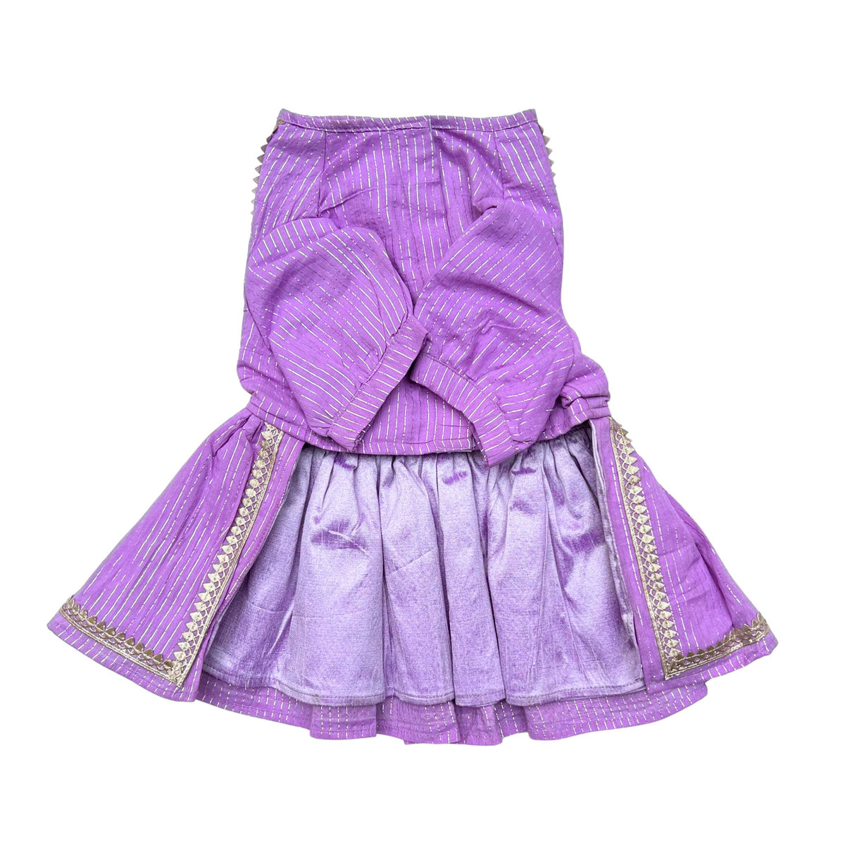 LAVENDER STRIPE ANARKALI FOR DOGS AND CATS