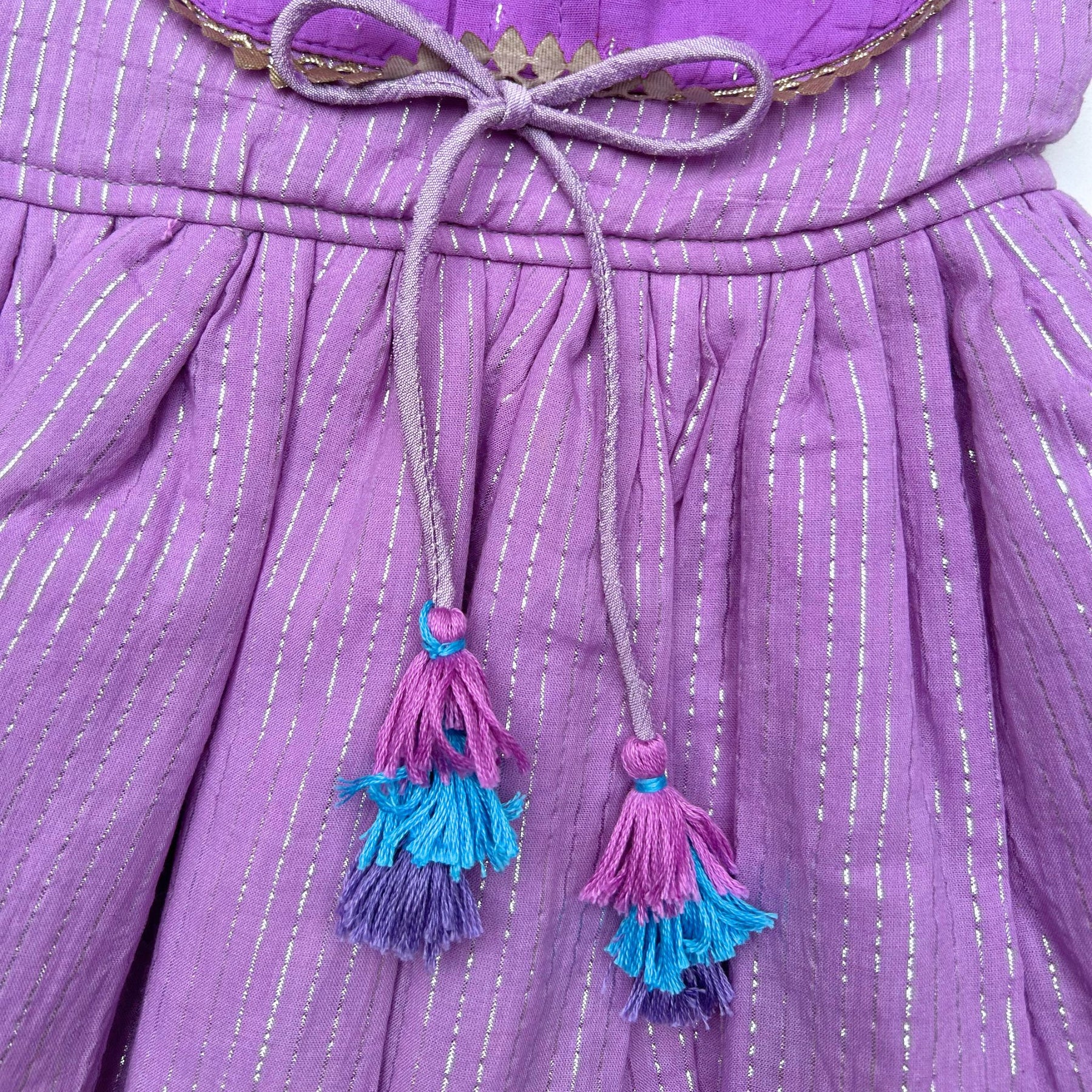 LAVENDER STRIPE ANARKALI FOR DOGS AND CATS