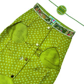 MEHENDI GREEN BANDHANI SHERWANI + FETCH BALL RAKHI FOR DOGS AND CATS