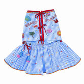 BEACH PLEASE BLUE HAND EMBROIDERED LEHENGA FOR DOGS AND CATS