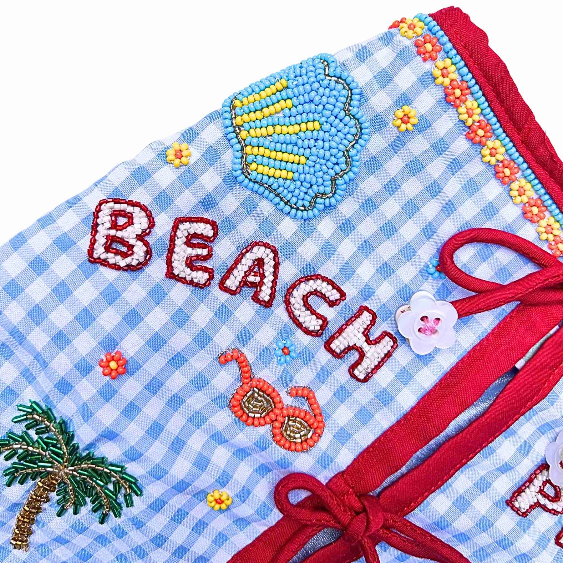 BEACH PLEASE BLUE HAND EMBROIDERED LEHENGA FOR DOGS AND CATS