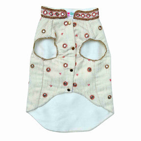 MEHER OFF-WHITE HAND EMBROIDERED SHERWANI FOR DOGS AND CATS