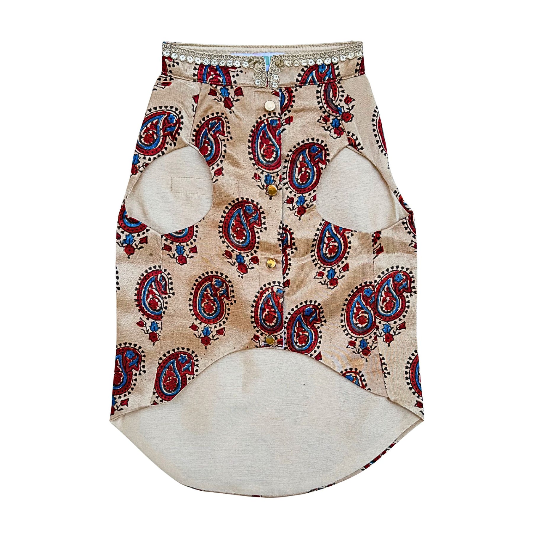 BEIGE PAISLEY BUTI SHERWANI FOR DOGS AND CATS