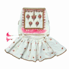 MEHER OFF-WHITE HAND EMBROIDERED LEHENGA FOR DOGS AND CATS