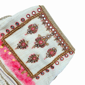 MEHER OFF-WHITE HAND EMBROIDERED LEHENGA FOR DOGS AND CATS