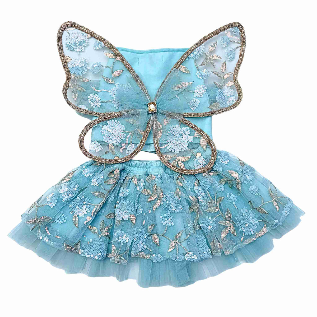 BLUE TIFFANY FLUTTER SET FOR DOGS AND CATS