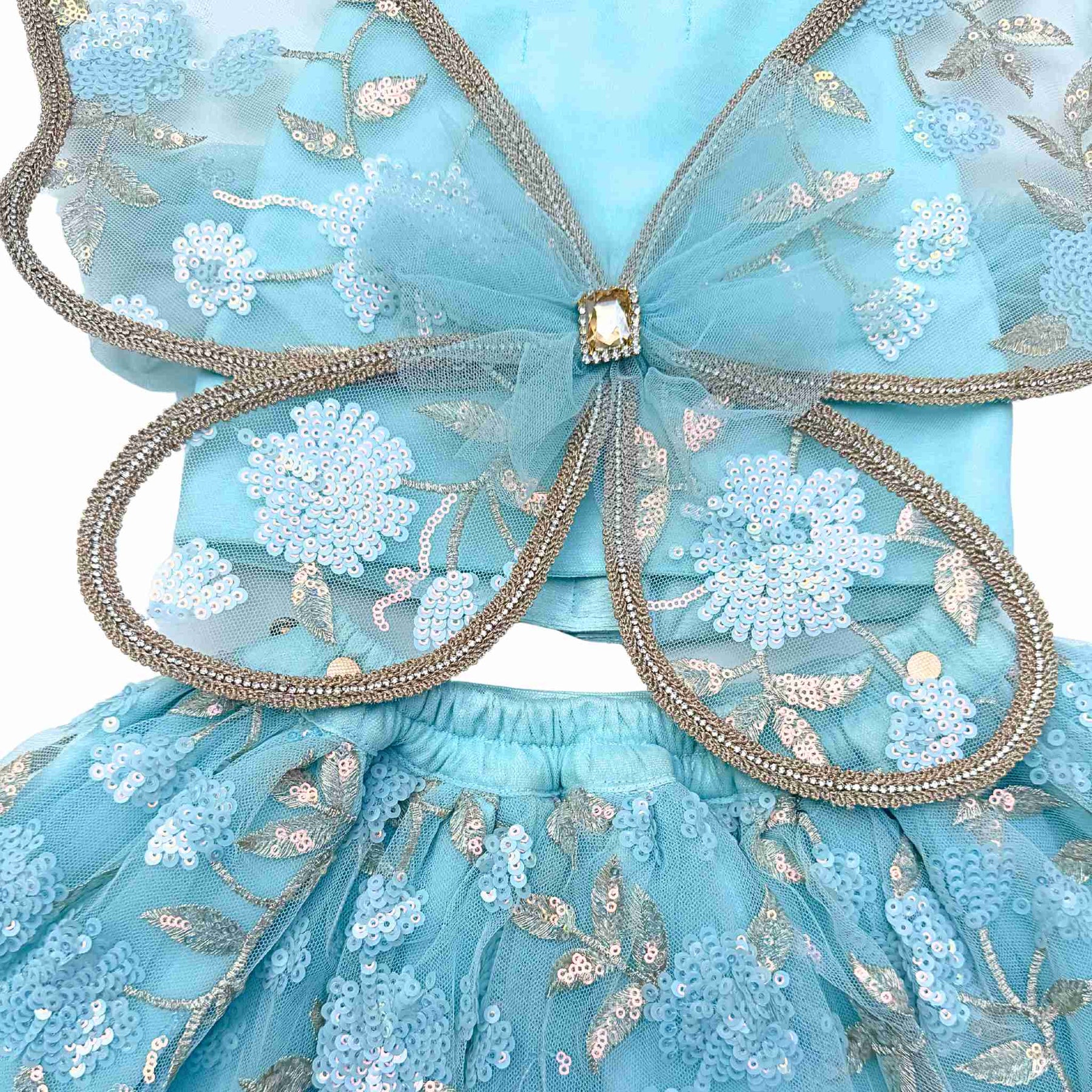 BLUE TIFFANY FLUTTER SET FOR DOGS AND CATS