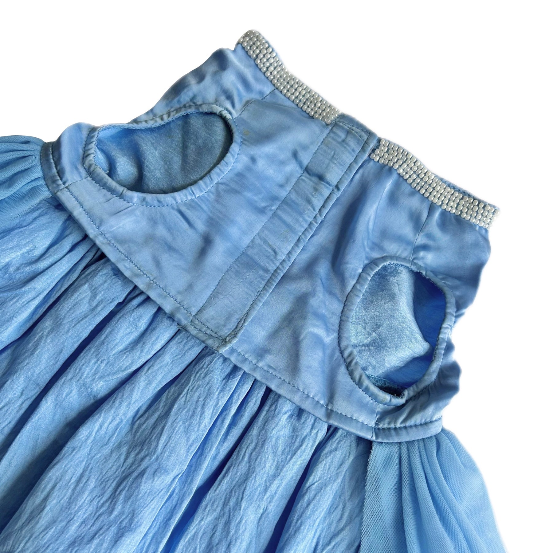 BLUE PRETTY PEARL TUTU DOG DRESS