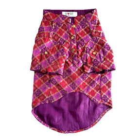 PURPLE TWO TONE BROCADE DOG KURTA