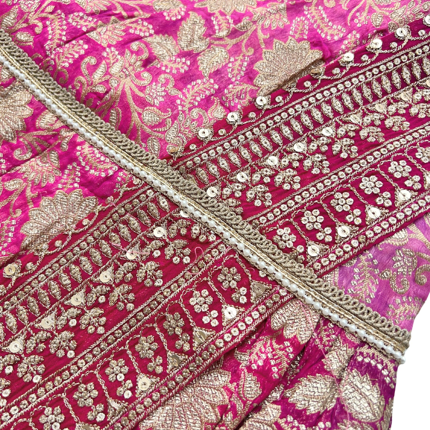 GULABI BANARASI SAREE FOR DOGS AND CATS