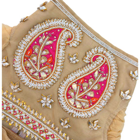 GOLD APPLIQUÉ GOTA PATTI DOG LEHENGA
