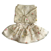 DAINTY FLORAL OFFWHITE DOG LEHENGA