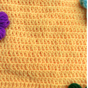 YELLOW FLOWER CROCHET DOG SWEATER