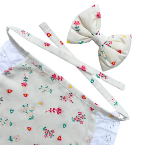 SPRINGTIME BIB WITH BOW FOR DOGS AND CATS