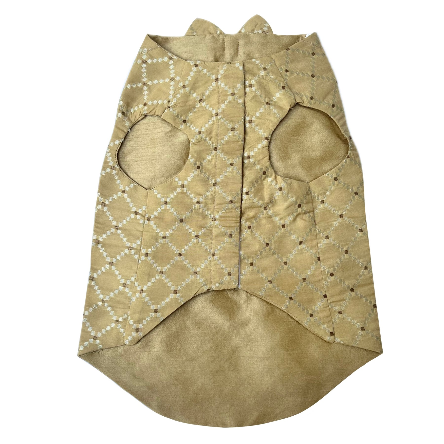 GOLD BROCADE BOW DOG SHERWANI