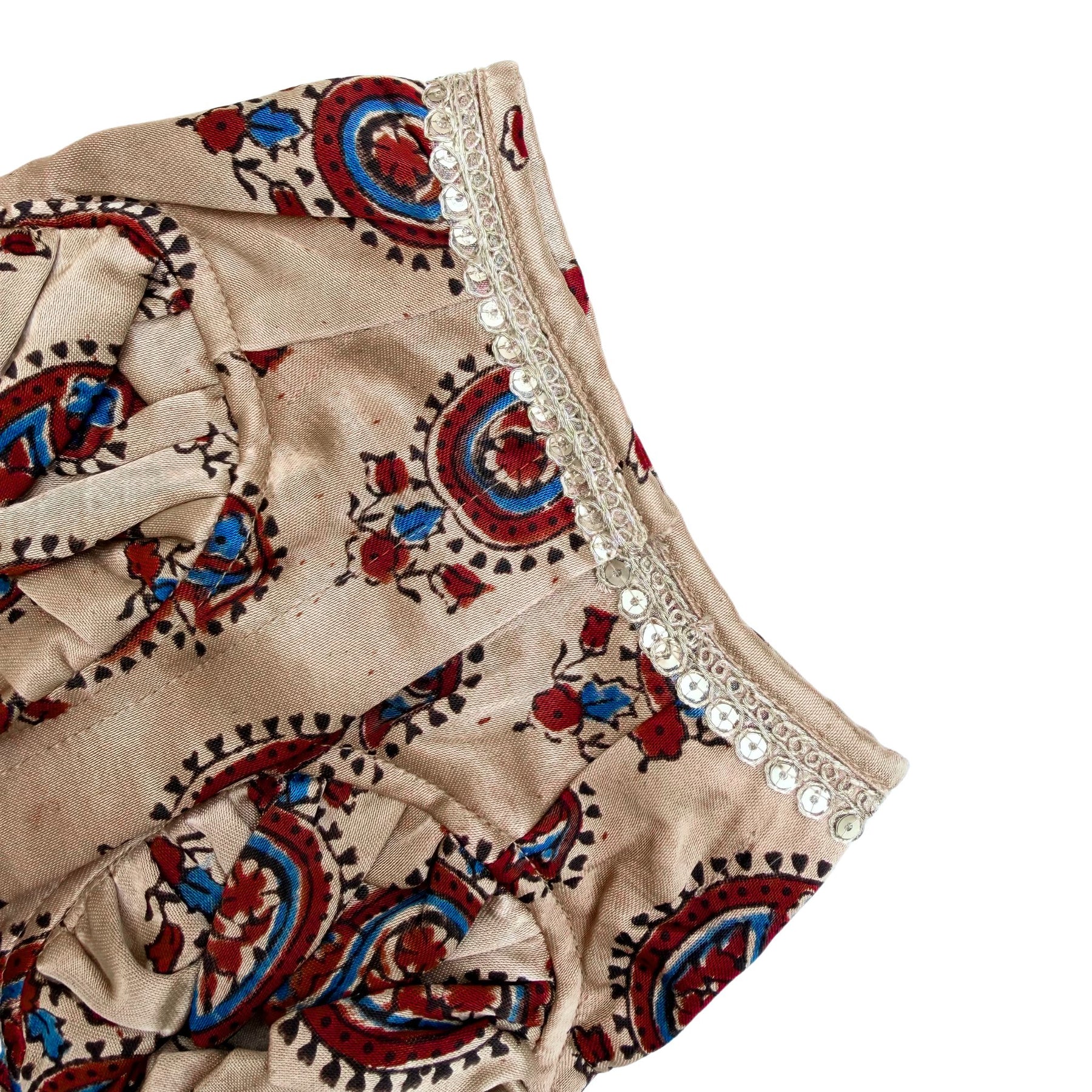 BEIGE PAISLEY BUTI LEHENGA FOR DOGS AND CATS