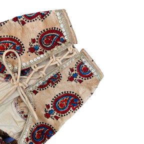 BEIGE PAISLEY BUTI LEHENGA FOR DOGS AND CATS