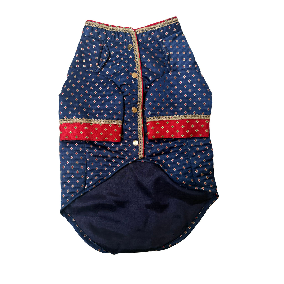 NAVY BLUE BARFI KURTA FOR DOGS AND CATS