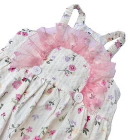 FLORAL ORGANZA RUFFLE DOG DRESS