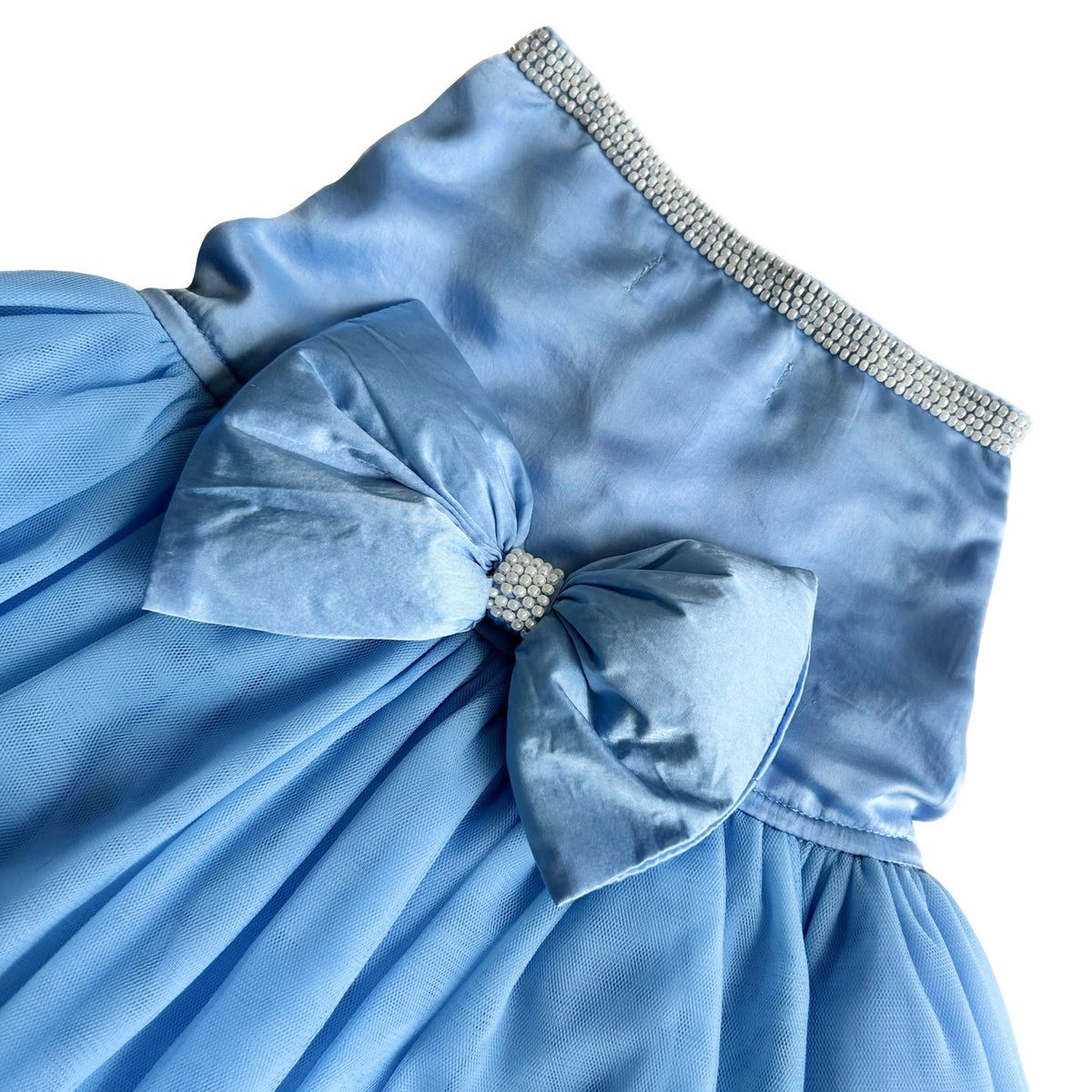 BLUE PRETTY PEARL TUTU DOG DRESS