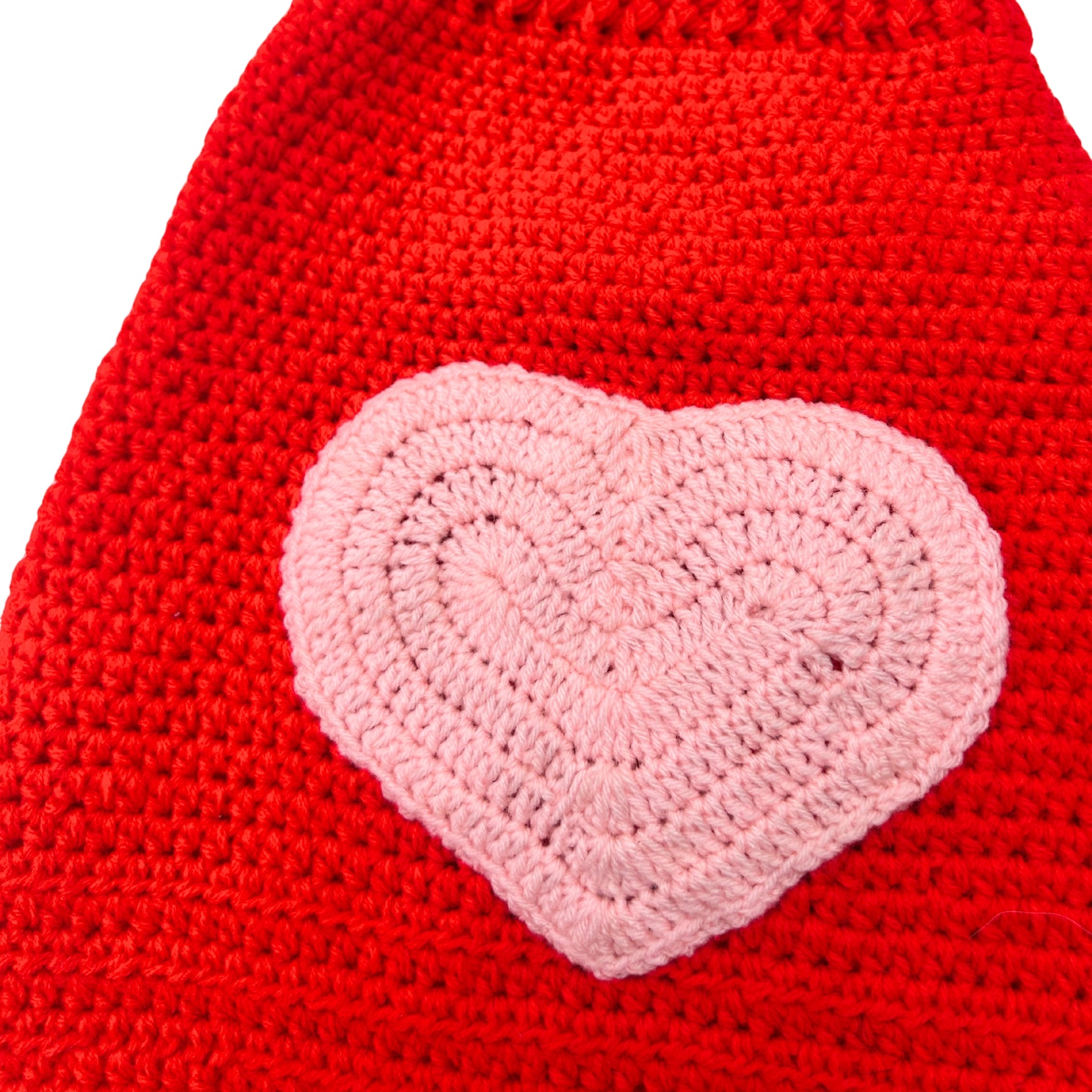 CROCHET HEART VALENTINE DOG SWEATER