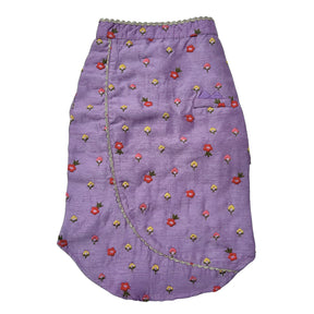 SUNSET PURPLE FLOWER EMBROIDERED DOG KURTA