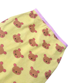 YELLOW TEDDY CHECK BINDING DOG T-SHIRT